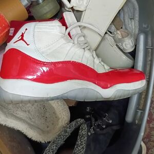 Red and White Retro Jordan 11 Cherry Red